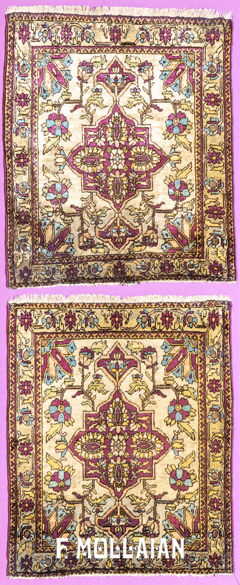 Kashan Mohtasham Rug Silk Qajar Pair n°:304180